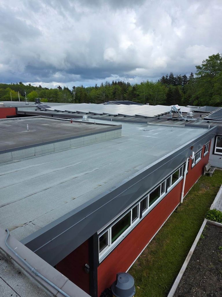 Alpha Roofing Masset School Completed Flat Membrane Roof 2026